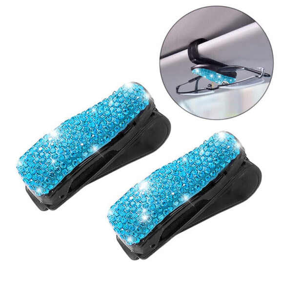 Sunglasses Car Clip In Light Blue - Picture 1 of 3